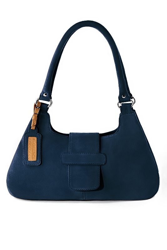 Dress handbag in navy blue leather - Top view